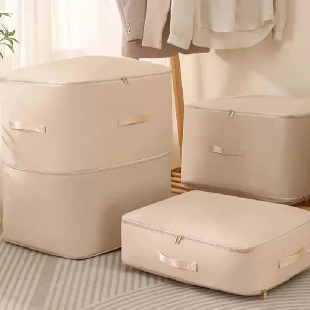 Comforter Storage Bags Ultra Space Saving Self Compression Organizer, Storage Bags for Blankets,Comforters, ClothesHeavy Duty Moving Bags, Storage Tote for Space Saving