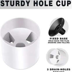 Complete Golf Practice Set - Includes Golf Green Flagstick, Golf Putting Cup, Perfect for Home Backyard Practice Sessions and Improving Your Golf Skills