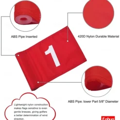 Complete Golf Practice Set - Includes Golf Green Flagstick, Golf Putting Cup, Perfect for Home Backyard Practice Sessions and Improving Your Golf Skills