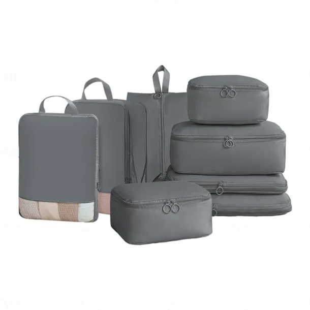 Compression Packing Cubes Set for Travel Luggage Storage and Organizer Space Savers, Digital, Toiletry, Makeup, Clothes, Shoes, Travel Bags