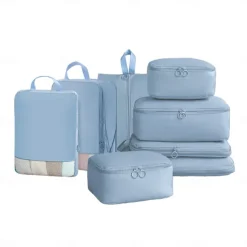 Compression Packing Cubes Set for Travel Luggage Storage and Organizer Space Savers, Digital, Toiletry, Makeup, Clothes, Shoes, Travel Bags