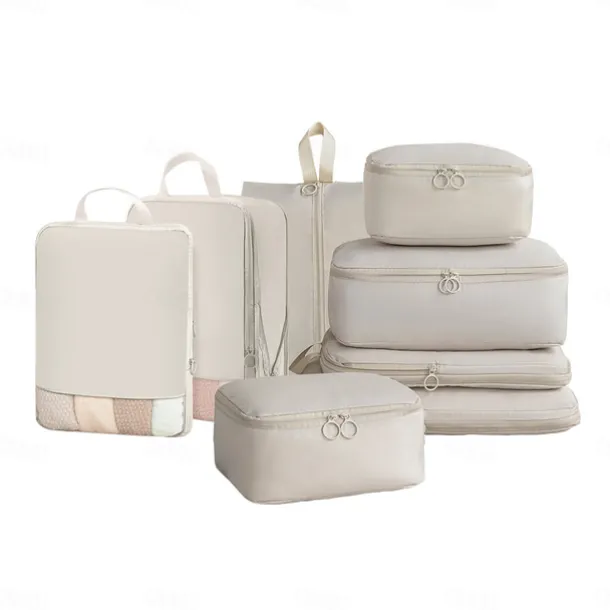 Compression Packing Cubes Set for Travel Luggage Storage and Organizer Space Savers, Digital, Toiletry, Makeup, Clothes, Shoes, Travel Bags