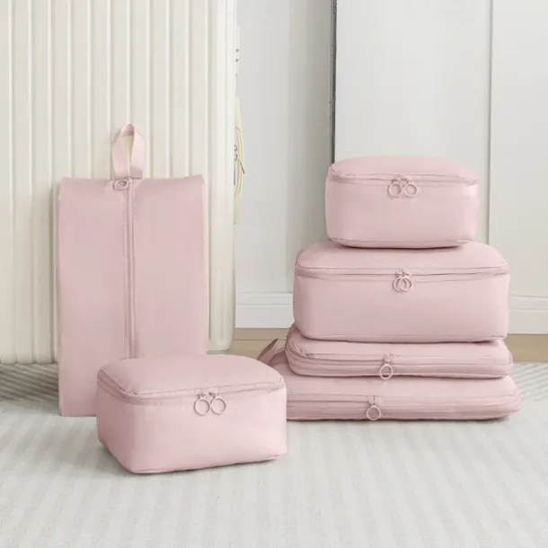 Compression Packing Cubes Set for Travel Luggage Storage and Organizer Space Savers, Digital, Toiletry, Makeup, Clothes, Shoes, Travel Bags