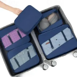 Compression Travel Packing Cubes Set for Luggage Storage and Backpack Organizer Space Savers, 7pcs Suitcase Organizer Bags, Large Capacity Clothing Storage for Travel