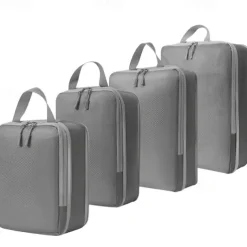 Compression Travel Packing Cubes Set for Luggage Storage and Backpack Organizer Space Savers, Digital, Toiletry, Makeup, Clothes, Shoes, Travel Bags