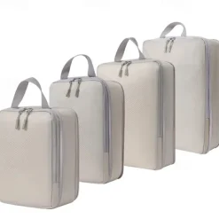 Compression Travel Packing Cubes Set for Luggage Storage and Backpack Organizer Space Savers, Digital, Toiletry, Makeup, Clothes, Shoes, Travel Bags