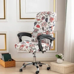 Computer Chair Cover, Stretch Office Chair Cover Rotating Gaming Seat Slipcover Soft Durable Washable