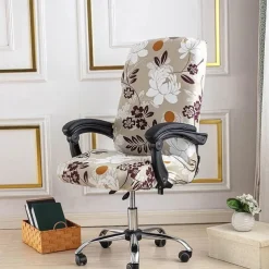 Computer Chair Cover, Stretch Office Chair Cover Rotating Gaming Seat Slipcover Soft Durable Washable