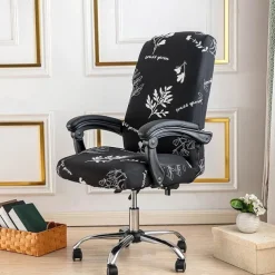 Computer Chair Cover, Stretch Office Chair Cover Rotating Gaming Seat Slipcover Soft Durable Washable