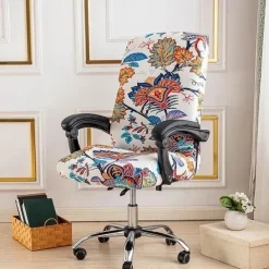 Computer Chair Cover, Stretch Office Chair Cover Rotating Gaming Seat Slipcover Soft Durable Washable