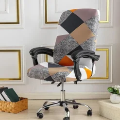 Computer Chair Cover, Stretch Office Chair Cover Rotating Gaming Seat Slipcover Soft Durable Washable