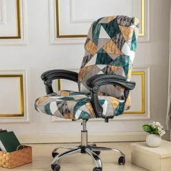 Computer Chair Cover, Stretch Office Chair Cover Rotating Gaming Seat Slipcover Soft Durable Washable