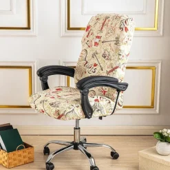 Computer Chair Cover, Stretch Office Chair Cover Rotating Gaming Seat Slipcover Soft Durable Washable
