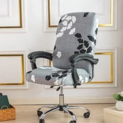 Computer Chair Cover, Stretch Office Chair Cover Rotating Gaming Seat Slipcover Soft Durable Washable