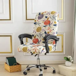 Computer Chair Cover, Stretch Office Chair Cover Rotating Gaming Seat Slipcover Soft Durable Washable