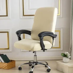 Computer Chair Cover, Stretch Office Chair Cover Rotating Gaming Seat Slipcover Soft Durable Washable