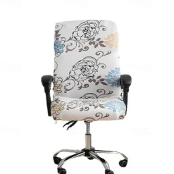 Computer Chair Cover, Stretch Office Chair Cover Rotating Gaming Seat Slipcover Soft Durable Washable