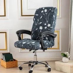 Computer Chair Cover, Stretch Office Chair Cover Rotating Gaming Seat Slipcover Soft Durable Washable