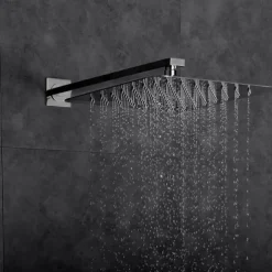 Concealed Shower Faucet Combo Set 12" Shower Head, Shower System Mixer Rough In Valve Rainfall Shower Head, Wall Mounted Tub and Shower Trim Kit Bathroom Bath