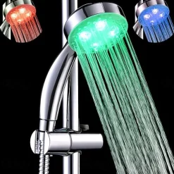 Contemporary Hand Shower Chrome Feature - Shower / Color Gradient / Rainfall, Shower Head