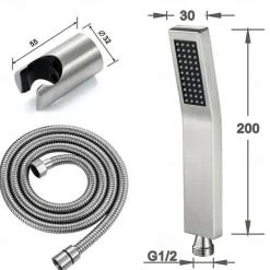 Contemporary Hand Shower Chrome / Brushed / Ti-PVD Feature - Shower, Shower Head / Stainless Steel / Brass / Yes