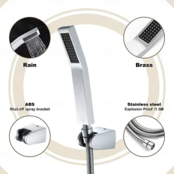 Contemporary Hand Shower Chrome / Brushed / Ti-PVD Feature - Shower, Shower Head / Stainless Steel / Brass / Yes