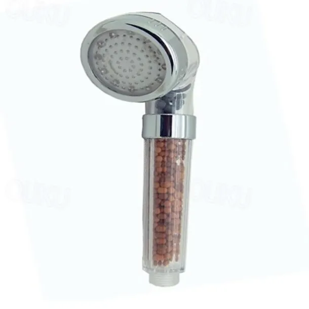 Contemporary LED Hand Shower,Wall Mounted Electroplated Feature Color Gradient Shower Temperature Control Jet+Rainfall Shower