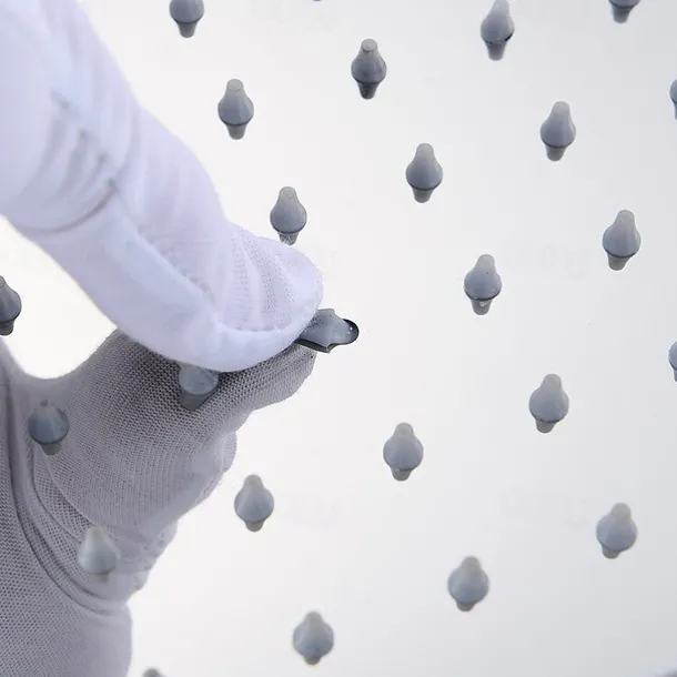 Contemporary Rain Shower Electroplated Feature - Water-saving, Shower Head