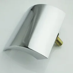 Contemporary Style Bathtub Faucet,LED Chrome Roman Tub Brass Valve Three Handles Five Holes Waterfall Bath Shower Mixer Taps with Hot and Cold Switch