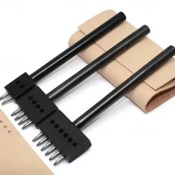 Convinent Circular Cut 2/4/6 Hole DIY Drilling Leather Leather Craft Punching Tool 5mm Spacing Prong Punch Tool