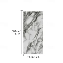 Cool Wallpapers 1 Roll White Black Marble, Oilproof High Temperature Resistant Peel And Stick, Waterproof, Easily Removable Self-Adhesive Film Covering Kitchen Countertop Cabinet Shelf Liner