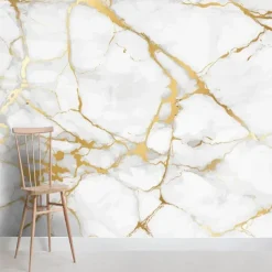 Cool Wallpapers Abstract Marble Wallpaper Wall Mural Wall Covering Sticker Peel and Stick Removable PVC/Vinyl Material Self Adhesive/Adhesive Required Wall Decor for Living Room Kitchen Bathroom