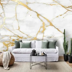 Cool Wallpapers Abstract Marble Wallpaper Wall Mural Wall Covering Sticker Peel and Stick Removable PVC/Vinyl Material Self Adhesive/Adhesive Required Wall Decor for Living Room Kitchen Bathroom