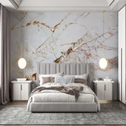 Cool Wallpapers Abstract Marble Wallpaper Wall Mural Gold Wall Covering Sticker Peel and Stick Removable PVC/Vinyl Material Self Adhesive/Adhesive Required Wall Decor for Living Room Kitchen Bathroom