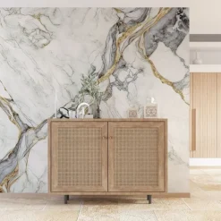 Cool Wallpapers Abstract Marble Wallpaper Wall Mural Gold Wall Covering Sticker Peel and Stick Removable PVC/Vinyl Material Self Adhesive/Adhesive Required Wall Decor for Living Room Kitchen Bathroom