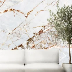 Cool Wallpapers Abstract Marble Wallpaper Wall Mural Gold Wall Covering Sticker Peel and Stick Removable PVC/Vinyl Material Self Adhesive/Adhesive Required Wall Decor for Living Room Kitchen Bathroom