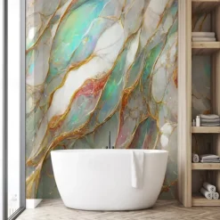 Cool Wallpapers Abstract Marble Wallpaper Wall Black Gold Wall Covering Sticker Peel and Stick Removable PVC/Vinyl Material Self Adhesive/Adhesive Required Wall Decor for Living Room Kitchen Bathroom