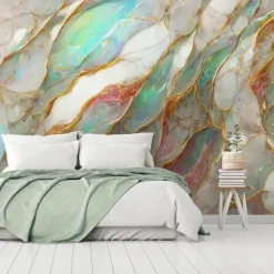 Cool Wallpapers Abstract Marble Wallpaper Wall Black Gold Wall Covering Sticker Peel and Stick Removable PVC/Vinyl Material Self Adhesive/Adhesive Required Wall Decor for Living Room Kitchen Bathroom