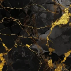 Cool Wallpapers Abstract Marble Wallpaper Wall Mural Black Glod Marble Sticker Peel and Stick Removable PVC/Vinyl Material Self Adhesive/Adhesive Required Wall Decor for Living Room Kitchen Bathroom