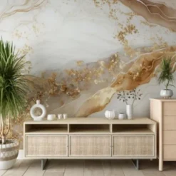 Cool Wallpapers Abstract Marble Wallpaper Wall Mural White Covering Sticker Peel and Stick Removable PVC/Vinyl Material Self Adhesive/Adhesive Required Wall Decor for Living Room Kitchen Bathroom