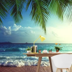 Cool Wallpapers Beach Wallpaper Wall Mural Wall Sticker Covering Print Peel and Stick Removable Self Adhesive Secret Forest PVC / Vinyl Home Decor