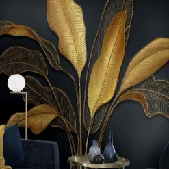 Cool Wallpapers Beautiful Nature Wallpaper Wall Mural Wall Sticker Self-adhesive Dazzling Golden PVC/Vinyl Suitable For Living Room Bedroom Restaurant Hotel Wall Decoration Art Home Decor