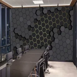 Cool Wallpapers Black Wallpaper Wall Mural 3D Geometric Stripe Covering Sticker Peel and Stick Removable PVC/Vinyl Material Self Adhesive/Adhesive Required Wall Decor for Living Room Kitchen Bathroom