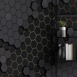 Cool Wallpapers Black Wallpaper Wall Mural 3D Geometric Stripe Covering Sticker Peel and Stick Removable PVC/Vinyl Material Self Adhesive/Adhesive Required Wall Decor for Living Room Kitchen Bathroom