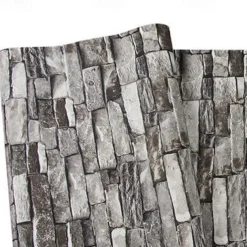 Cool Wallpapers Brick Wallpaper Wall Mural Wall Covering Sticker Film Modern Faux Brick non Woven Home Decor 53x1000cm/20.87''x393.7''