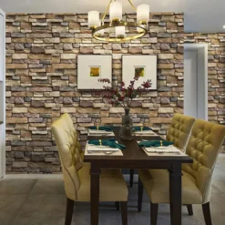 Cool Wallpapers Brick Wallpaper Wall Mural Wood Grain Stripes Home Decoration Comtemporary Stripes Wall Covering, PVC / Vinyl Material Self adhesive Wallpaper, Room Wallcovering