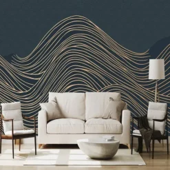 Cool Wallpapers 3D Abstract Mural Wallpaper Wall Mural Wall Stickers Leaves Abstract Outline Picture Suitable For Hotel Living Room Bedroom Art Deco