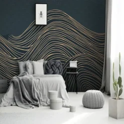 Cool Wallpapers 3D Abstract Mural Wallpaper Wall Mural Wall Stickers Leaves Abstract Outline Picture Suitable For Hotel Living Room Bedroom Art Deco