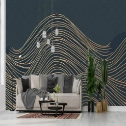 Cool Wallpapers 3D Abstract Mural Wallpaper Wall Mural Wall Stickers Leaves Abstract Outline Picture Suitable For Hotel Living Room Bedroom Art Deco