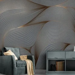 Cool Wallpapers 3D Abstract Mural Wallpaper Wall Mural Wall Stickers Leaves Abstract Outline Picture Suitable For Hotel Living Room Bedroom Art Deco